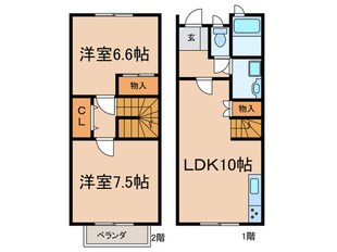 コ－ポゆとみ２の物件間取画像